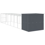 vidaXL Cușcă de câine cu țarc antracit 214x865x181 cm oțel galvanizat vidaXL Cușcă de câine cu țarc antracit 214x865x181 cm oțel galvanizat