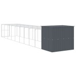 vidaXL Cușcă de câine cu țarc antracit 214x1069x181 cm oțel galvanizat vidaXL Cușcă de câine cu țarc antracit 214x1069x181 cm oțel galvanizat