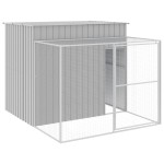 vidaXL Cușcă de câine & țarc gri deschis 214x253x181cm oțel galvanizat