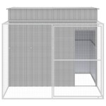 vidaXL Cușcă de câine & țarc gri deschis 214x253x181cm oțel galvanizat
