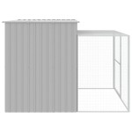 vidaXL Cușcă de câine & țarc gri deschis 214x253x181cm oțel galvanizat