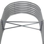 vidaXL Strat înălțat grădină gri 152x80x36cm oțel vopsit electrostatic