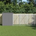 vidaXL Cușcă câine & țarc gri deschis 214x1069x181 cm oțel galvanizat vidaXL Cușcă câine & țarc gri deschis 214x1069x181 cm oțel galvanizat