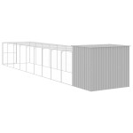 vidaXL Cușcă câine & țarc gri deschis 214x1069x181 cm oțel galvanizat vidaXL Cușcă câine & țarc gri deschis 214x1069x181 cm oțel galvanizat
