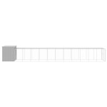 vidaXL Cușcă câine & țarc gri deschis 214x1273x181 cm oțel galvanizat vidaXL Cușcă câine & țarc gri deschis 214x1273x181 cm oțel galvanizat