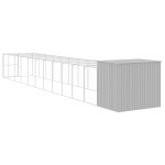 vidaXL Cușcă câine & țarc gri deschis 214x1273x181 cm oțel galvanizat vidaXL Cușcă câine & țarc gri deschis 214x1273x181 cm oțel galvanizat