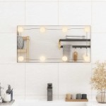 vidaXL Oglindă de perete cu lumini LED 30x60 cm sticlă dreptunghiular