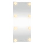 vidaXL Oglindă de perete cu lumini LED 30x60 cm sticlă dreptunghiular