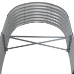 vidaXL Strat înălțat grădină 152x80x36 cm oțel galvanizat