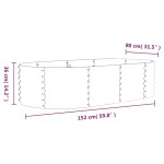 vidaXL Strat înălțat grădină 152x80x36 cm oțel galvanizat