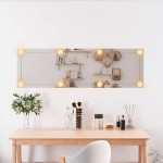 vidaXL Oglindă de perete cu lumini LED 30x100 cm sticlă dreptunghiular
