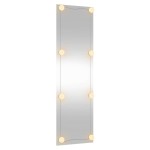 vidaXL Oglindă de perete cu lumini LED 30x100 cm sticlă dreptunghiular