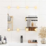 vidaXL Oglindă de perete cu lumini LED 50x60 cm sticlă dreptunghiular