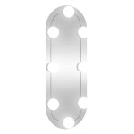 vidaXL Oglindă de perete cu lumini LED 15x40 cm oval sticlă vidaXL Oglindă de perete cu lumini LED 15x40 cm oval sticlă