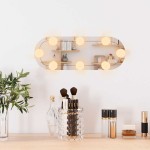 vidaXL Oglindă de perete cu lumini LED 15x40 cm oval sticlă vidaXL Oglindă de perete cu lumini LED 15x40 cm oval sticlă