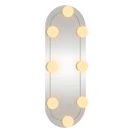 vidaXL Oglindă de perete cu lumini LED 15x40 cm oval sticlă vidaXL Oglindă de perete cu lumini LED 15x40 cm oval sticlă