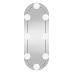 vidaXL Oglindă de perete cu lumini LED 15x40 cm oval sticlă vidaXL Oglindă de perete cu lumini LED 15x40 cm oval sticlă