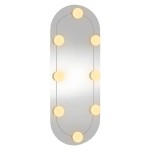 vidaXL Oglindă de perete cu lumini LED 20x50 cm oval sticlă vidaXL Oglindă de perete cu lumini LED 20x50 cm oval sticlă
