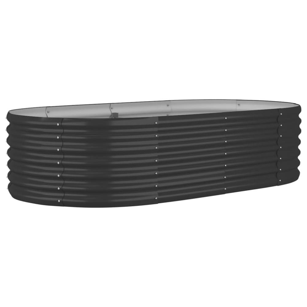 vidaXL Strat înălțat grădină 152x80x36 cm oțel galvanizat