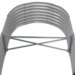 vidaXL Strat înălțat grădină 152x80x36 cm oțel galvanizat