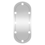 vidaXL Oglindă de perete cu lumini LED 30x70 cm oval sticlă vidaXL Oglindă de perete cu lumini LED 30x70 cm oval sticlă