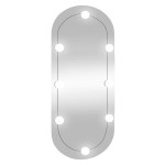 vidaXL Oglindă de perete cu lumini LED 35x80 cm oval sticlă vidaXL Oglindă de perete cu lumini LED 35x80 cm oval sticlă