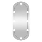 vidaXL Oglindă de perete cu lumini LED 35x80 cm oval sticlă vidaXL Oglindă de perete cu lumini LED 35x80 cm oval sticlă