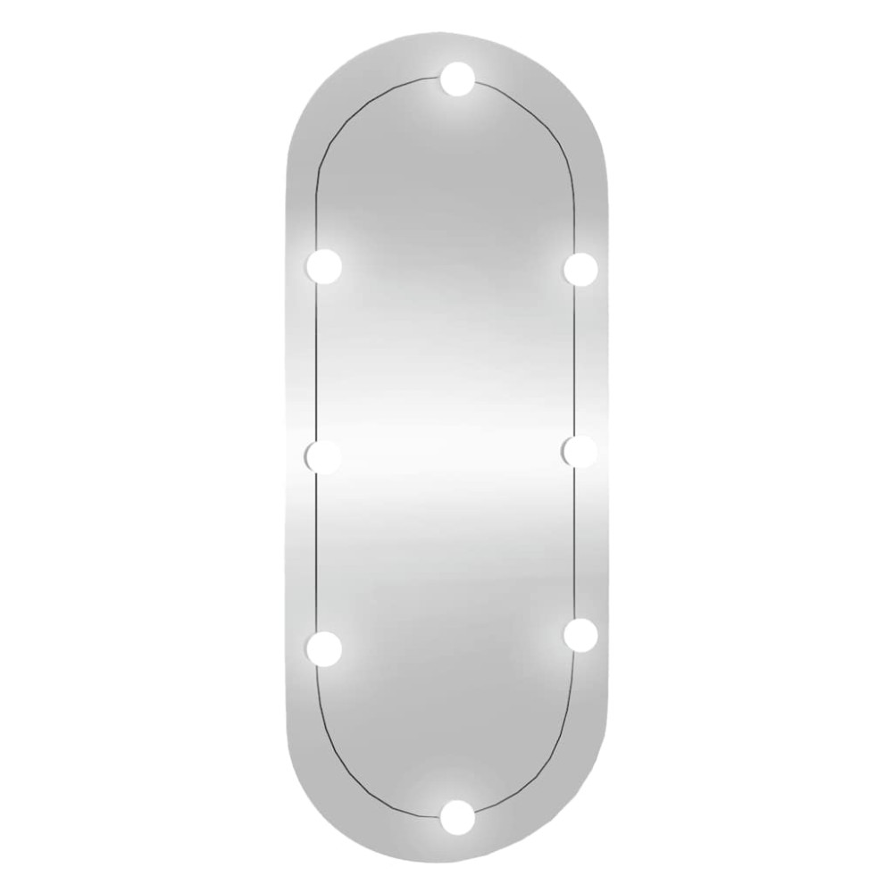 vidaXL Oglindă de perete cu lumini LED 40x90 cm oval sticlă