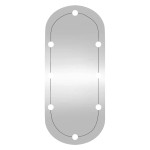 vidaXL Oglindă de perete cu lumini LED 45x100 cm oval sticlă
