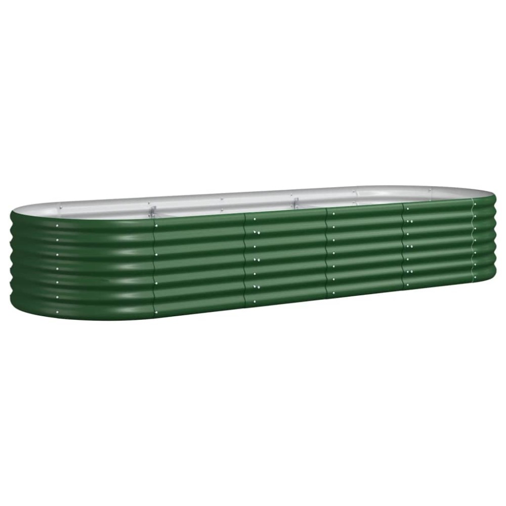 vidaXL Strat înălțat grădină 224x80x36 cm oțel galvanizat
