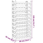 vidaXL Raft de sticle de vin, pentru 60 sticle, PP, stivuibil vidaXL Raft de sticle de vin, pentru 60 sticle, PP, stivuibil