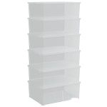 vidaXL Cutii de depozitare din plastic, 6 buc., 10 L, stivuibile vidaXL Cutii de depozitare din plastic, 6 buc., 10 L, stivuibile