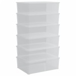 vidaXL Cutii de depozitare din plastic, 6 buc., 25 L, stivuibile vidaXL Cutii de depozitare din plastic, 6 buc., 25 L, stivuibile