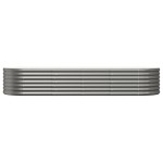 vidaXL Strat înălțat grădină gri 224x80x36cm oțel galvanizat