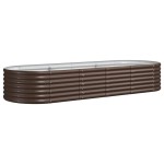 vidaXL Strat înălțat grădină 224x80x36 cm oțel galvanizat