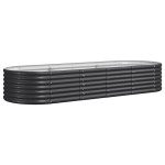 vidaXL Strat înălțat grădină 224x80x36 cm oțel galvanizat