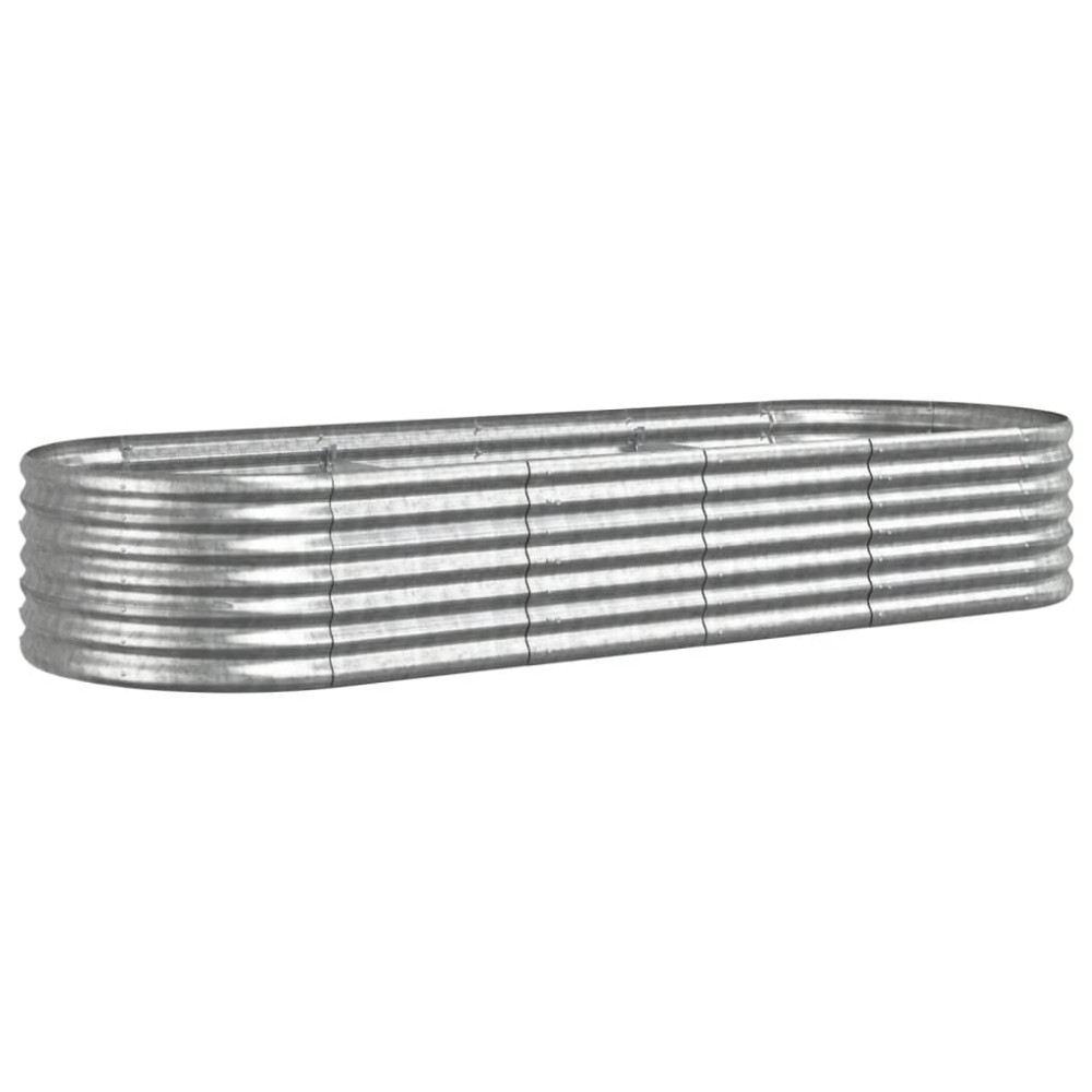 vidaXL Strat înălțat grădină 224x80x36 cm oțel galvanizat