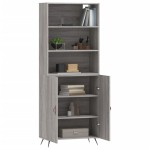 vidaXL Dulap înalt, gri sonoma, 69,5x34x180 cm, lemn compozit