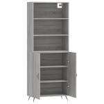 vidaXL Dulap înalt, gri sonoma, 69,5x34x180 cm, lemn compozit