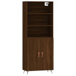 vidaXL Dulap înalt, stejar maro, 69,5x34x180 cm, lemn compozit