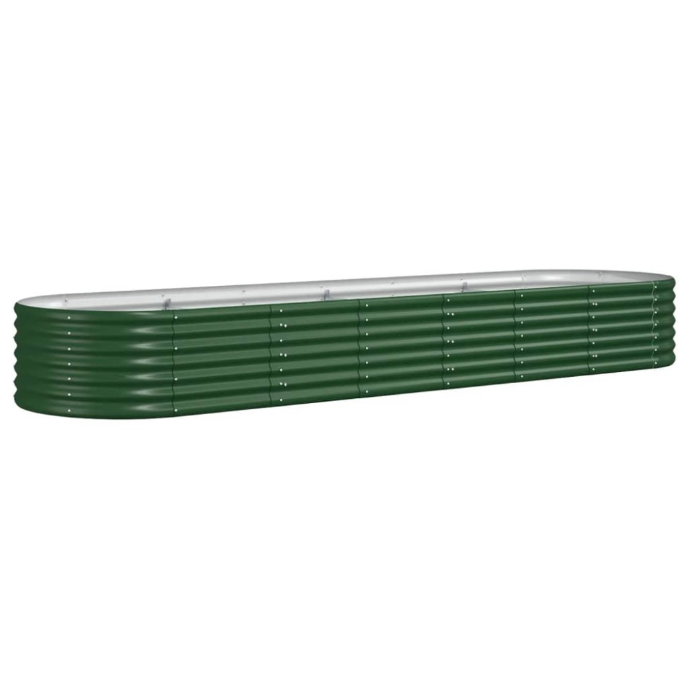 vidaXL Strat înălțat grădină 296x80x36 cm oțel galvanizat