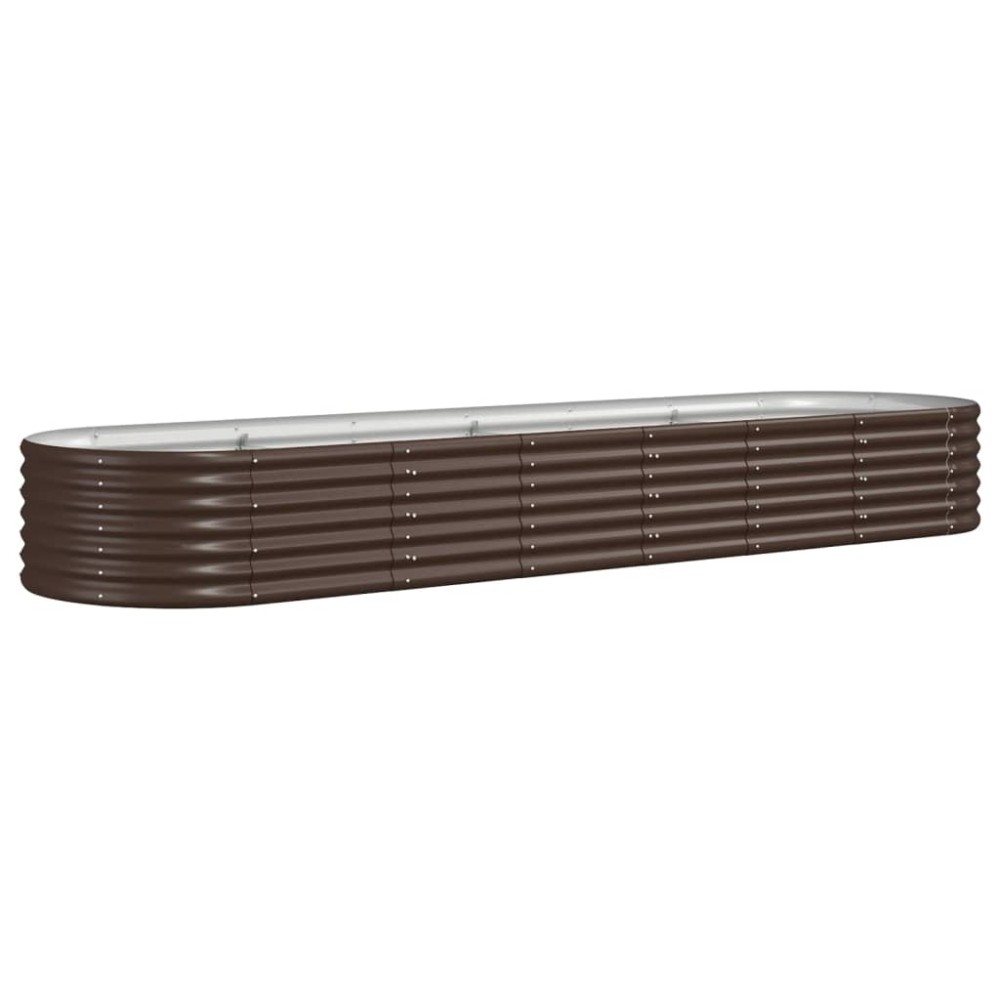 vidaXL Strat înălțat grădină 296x80x36 cm oțel galvanizat