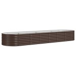 vidaXL Strat înălțat grădină 296x80x36 cm oțel galvanizat