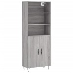 vidaXL Dulap înalt, gri sonoma, 69,5x34x180 cm, lemn compozit