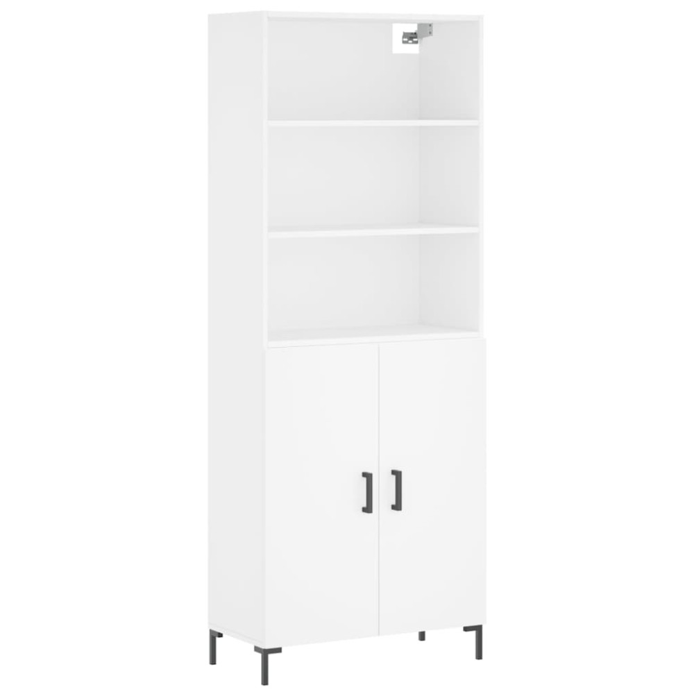 vidaXL Dulap înalt, alb, 69,5x34x180 cm, lemn compozit