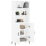 vidaXL Dulap înalt, alb, 69,5x34x180 cm, lemn compozit