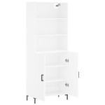 vidaXL Dulap înalt, alb, 69,5x34x180 cm, lemn compozit