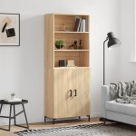 vidaXL Dulap înalt, stejar sonoma, 69,5x34x180 cm, lemn compozit