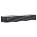 vidaXL Strat înălțat grădină 296x80x36 cm oțel galvanizat
