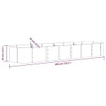 vidaXL Strat înălțat grădină 296x80x36 cm oțel galvanizat